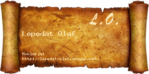 Lepedat Olaf névjegykártya